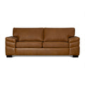 Brown leather sofa on a white background